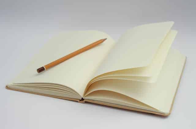 Book with pencil