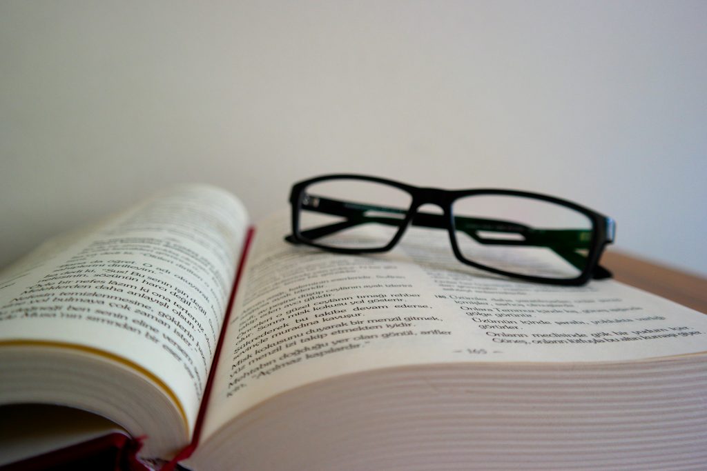 Photo by ugurlu photographer: https://www.pexels.com/photo/close-up-of-eyeglasses-on-book-336407/

Used by: The Writers for Hire, Inc