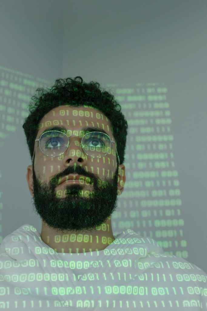 Photo by cottonbro studio: https://www.pexels.com/photo/man-with-binary-code-projected-on-his-face-5474028/
Used by: The Writers for Hire, Inc