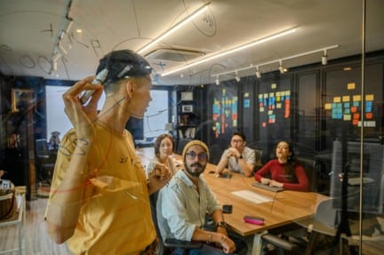 Photo by Ketut Subiyanto: https://www.pexels.com/photo/woman-writing-on-glass-on-business-meeting-4623523/ 

Used by: The Writers for Hire, Inc