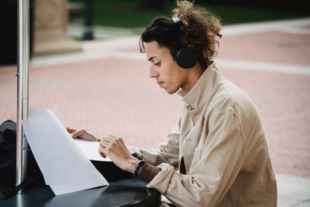 Photo by Armin  Rimoldi: https://www.pexels.com/photo/serious-student-reading-document-with-homework-in-park-5553626/

Used by: The Writers for Hire, Inc