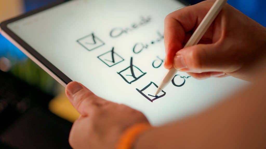 Photo by Jakub Zerdzicki: https://www.pexels.com/photo/digital-checklist-on-tablet-with-stylus-33349191/

Used by: The Writers for Hire, Inc