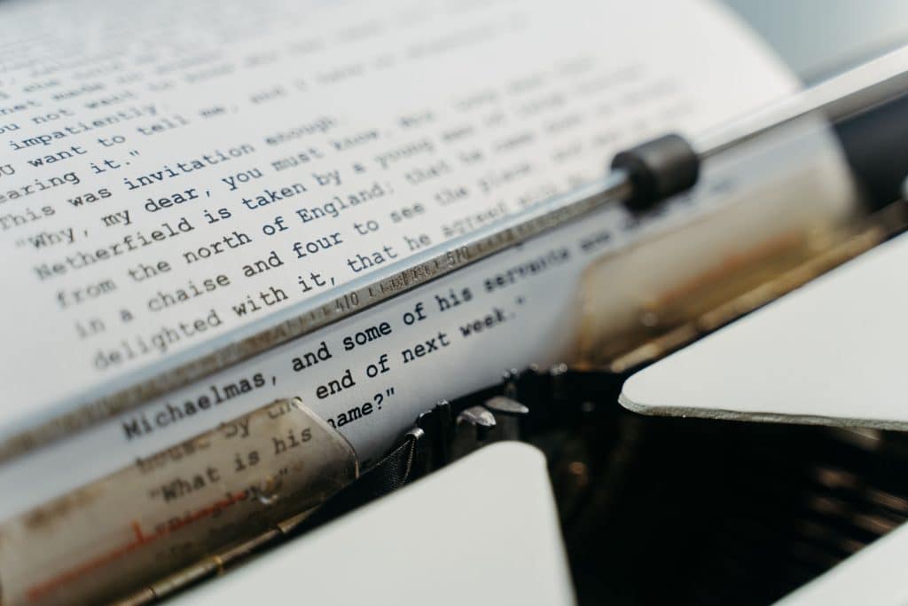 Photo by Tima Miroshnichenko: https://www.pexels.com/photo/close-up-shot-of-a-typewriter-9572521/

Used by: The Writers for Hire, Inc